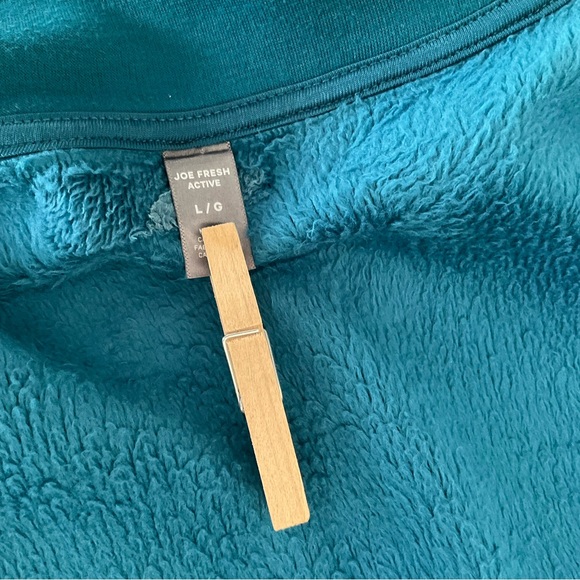 JOE FRESH, TEAL FLEECED JACKET, SIZE: L/G - Picture 9 of 10